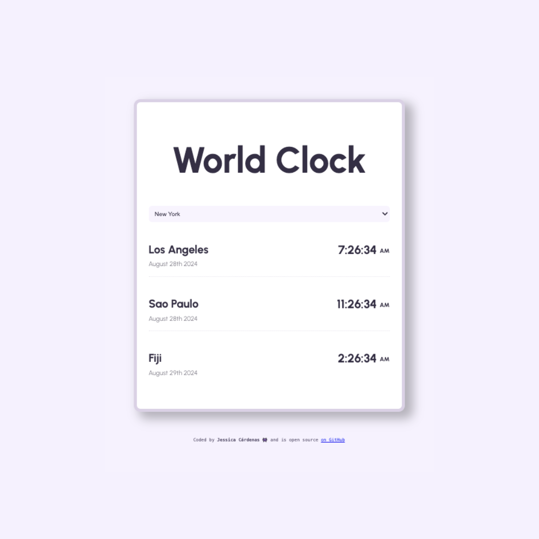 World Clock project